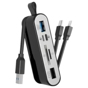 Hub para celulares y computadoras WINDOWS, ANDROID, IOS 6 en 1